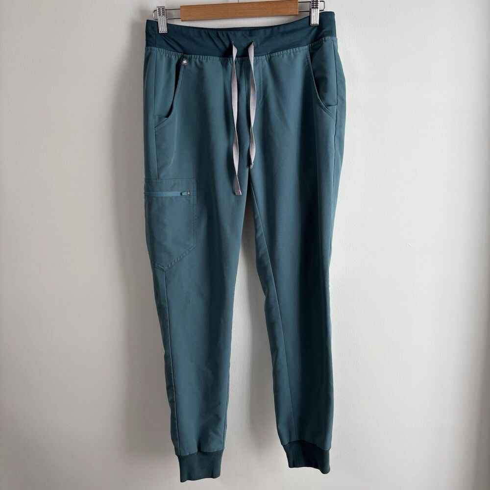 FIGS Zamora Jogger Scrub Pants (Sz Small) Hydrogreen Yoga Waistband Comfort